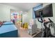 ' playroom with colorful decor and a built-in workstation at 10450 Iris Way, Broomfield, CO 80021