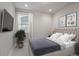 Bedroom featuring a comfortable bed, recessed lighting, and a calming view at 22183 E Rocky Top Pl, Aurora, CO 80016