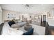 Spacious living room with modern furniture, a stylish rug, and an open concept design at 6725 Mentha Dr, Castle Rock, CO 80108