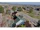 An aerial shot showcasing this home's location in a picturesque suburban setting at 7006 S Miller Ct, Littleton, CO 80127