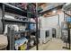 Clean and organized basement storage area with shelving and laundry at 4224 Deer Watch Dr, Castle Rock, CO 80104