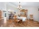 Bright dining room with hardwood floors and a chandelier at 4224 Deer Watch Dr, Castle Rock, CO 80104