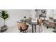 Modern office with a unique desk, comfortable seating, and a serene atmosphere perfect for productivity at 7814 Grady Cir, Castle Rock, CO 80108
