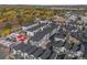 Aerial view of townhome community near gas station and shopping at 5173 Vivian St, Wheat Ridge, CO 80033