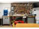 Well-organized garage and work area with tools and storage solutions at 12662 W Asbury Pl, Lakewood, CO 80228