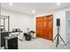Spacious basement setup as a music room with drums, keyboard, and sound equipment at 6565 W 99Th Ave, Broomfield, CO 80021