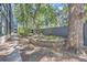 Mature trees and a stone retaining wall in a landscaped backyard at 1050 N Corona St # 207, Denver, CO 80218