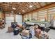 Large garage interior with ample storage space for vehicles, equipment, and projects at 4900 Beverly Dr, Berthoud, CO 80513