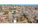 Aerial view showcases the property's location in a quiet neighborhood at 3272 W Stanford W Ave, Englewood, CO 80110
