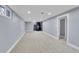 Spacious finished basement with a stone fireplace at 3272 W Stanford W Ave, Englewood, CO 80110