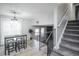 Bright dining area with modern lighting, and seating for four at 17657 E Prentice Cir, Aurora, CO 80015