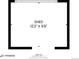 A floor plan of the shed, with clearly marked dimensions for potential buyers at 935 Newark St, Aurora, CO 80010