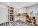 Bright and airy kitchen with ample storage, modern finishes, and wood shelving at 935 Newark St, Aurora, CO 80010