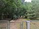 Serene front yard featuring lush trees surrounding the property, accessed through a quaint gated entrance at 4209 Perry St, Denver, CO 80212