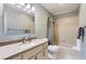 Bathroom with a standard tub and shower combo with grey accents at 5275 Holmes Pl, Boulder, CO 80303