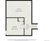 Detailed floor plan displaying basement level with utility, hall and bedroom measurements at 8975 S Coyote St, Highlands Ranch, CO 80126