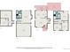 Full layout displaying floor plans for main level and upper level, including measurements of each area at 8975 S Coyote St, Highlands Ranch, CO 80126