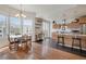 Bright dining area seamlessly connecting to a modern kitchen and living space at 410 Acoma St # 515, Denver, CO 80204
