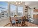 This dining area features an oval table and a window with a view of the city at 410 Acoma St # 515, Denver, CO 80204
