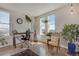 Inviting office with views, modern desk, and a decorative plant for a natural touch at 410 Acoma St # 515, Denver, CO 80204