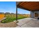 This backyard is fenced with a well-manicured lawn, and a patio, perfect for outdoor activities at 11744 Magnolia Dr, Thornton, CO 80233