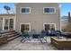 Backyard patio featuring outdoor seating, a dining set and an outdoor sofa with lots of space to relax at 15865 E Kepner Dr, Aurora, CO 80017