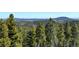 Beautiful landscape featuring lush green pine trees and rolling mountains in the distance at 10508 Christopher Dr, Conifer, CO 80433