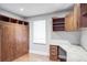 Bright home office features built-in cabinetry and wood flooring at 3619 Navajo St, Denver, CO 80211