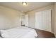 Bedroom with carpet and a closet visible in the background at 443 Hermosa St, Brighton, CO 80603