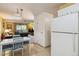 The kitchen has views into the living room at 3164 S Wheeling Way # 302, Aurora, CO 80014