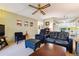 Comfortable living room with an open layout connecting to the kitchen and featuring cozy seating at 3164 S Wheeling Way # 302, Aurora, CO 80014