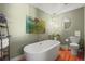 Elegant bathroom with a freestanding tub, modern fixtures, and stylish décor at 7209 S Sherman St, Centennial, CO 80122