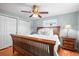 Comfortable bedroom with natural light, hardwood floors, and ample closet space at 7209 S Sherman St, Centennial, CO 80122
