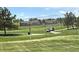 Peaceful view of the golf course, featuring manicured green lawns, scattered trees, and passing golf carts at 6895 W 84Th Way # 4, Arvada, CO 80003