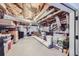 Unfinished basement with exposed ductwork, storage and potential for customization at 529 Gallegos Cir, Erie, CO 80516