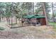 This property features a charming, fenced chicken coop, perfect for hobby farmers or animal lovers at 5030 Cedar Way, Elizabeth, CO 80107