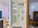 Clean basement shower with glass enclosure at 9485 W 81St Ave # B, Arvada, CO 80005