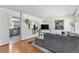 Comfortable living room area offering hardwood floors and neutral decor at 6436 S Kline St, Littleton, CO 80127
