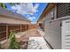 This fenced-in backyard features a concrete pad and a low-maintenance yard at 6674 Fonder Villa Dr, Parker, CO 80134