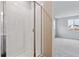 Clean shower with glass enclosure and white tile at 5710 Ranch St, Mead, CO 80504