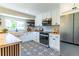 Bright kitchen with white cabinets, stainless steel appliances, and an island featuring bar seating at 9410 Perry St, Westminster, CO 80031