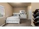 Comfortable bedroom with plush carpeting, dresser, and natural light from nearby windows at 2669 Red Bird Trl, Castle Rock, CO 80108