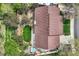 Aerial view of the backyard, patio and manicured lawn at 3265 W 11Th Avenue Ct, Broomfield, CO 80020