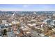 A captivating aerial view of the neighborhood with a wide shot of buildings and roads at 500 E 11Th Ave # 401, Denver, CO 80203