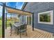 Outdoor deck with dining and retractable shade, with easy access to the home's interior at 1 Red Fox Ln, Littleton, CO 80127