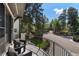 Balcony with wrought iron railing and neighborhood view at 1991 E Alameda Ave # 14, Denver, CO 80209