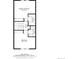 Detailed floor plan showcasing the layout of two bedrooms and two bathrooms at 4636 S Dillon Ct # B, Aurora, CO 80015