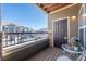 Charming balcony area with seating and an outdoor view at 3100 Blue Sky Cir # 205, Erie, CO 80516
