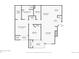 Open-concept floor plan featuring primary bedroom, bathroom, kitchen, dining room, living room and fireplace at 3100 Blue Sky Cir # 205, Erie, CO 80516