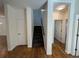 Entry stairway with carpeted steps and modern railing at 3440 W 33Rd Ave, Denver, CO 80211